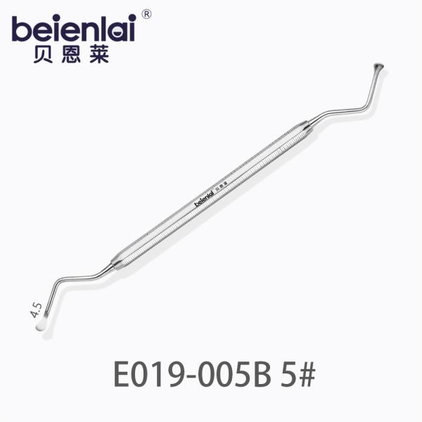 Benlai Dental Curette E019-005B BJS 5#, Double End 4.5 Tips, 6.5 Octagonal Handle